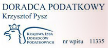 Krzysztof Pysz - Doradca Podatkowy nr 11335